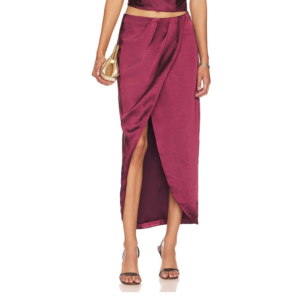 REVOLVE Tularosa Satin Olivia Skirt Size Small